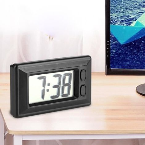 Horloge numérique Tableau de bord numérique LCD Tableau de bord de voiture Horloge électronique Date Heure linge pendule (1/4)