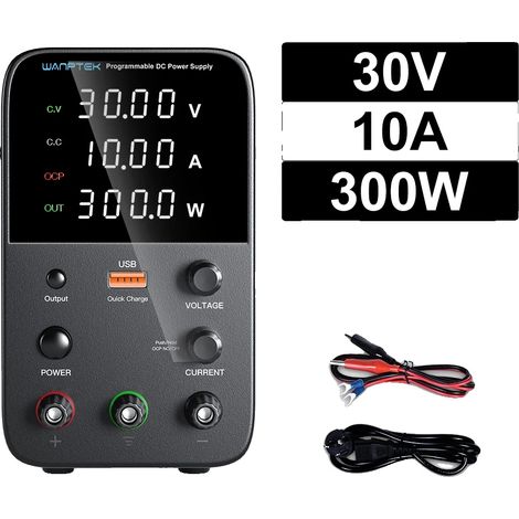 Alimentation électrique DC, Tension réglable, Contrôle par encodeur, WPS3010H (1/2)