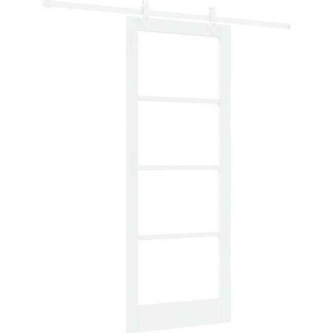 Maison Exclusive - Schiebetür Weiß 83 x 211 cm Massivholz Kiefer