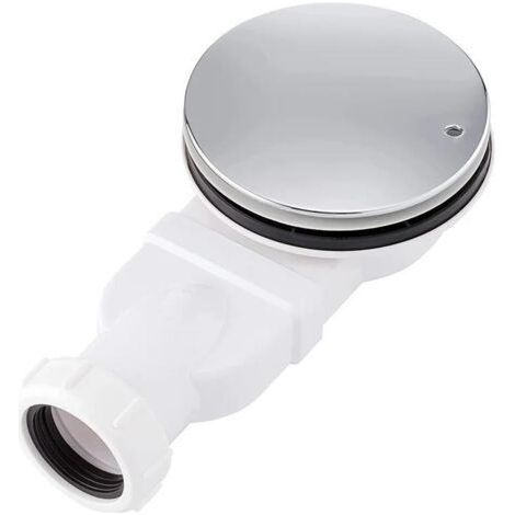 Extra-flat shower tray siphon, white ABS. Drain plug for shower tray. 90 mm shower tray siphon. Flat shower tray siphon. (1/5)