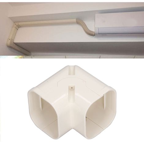 Coude vertical pour tuyau de climatisation 407, unité intérieure/extérieure, tuyau en cuivre, rainure décorative, kit de cache-tuyau en PVC, accessoires pour tuyaux de climatisation (1/5)