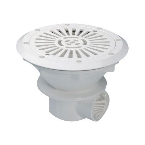 Astralpool – Bonde de fond piscine Ø210 mm – Grille ABS blanche pour revêtement liner – Modèle Parker – Durabilité et esthétisme