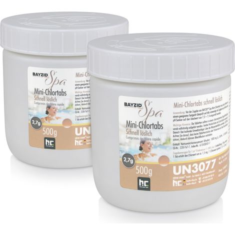 2x 500 g BAYZID® SPA Mini - Chlortabs 2,7 g schnell löslich