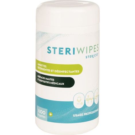 Boîte de 100 lingettes imbibées d'un produit désinfectant et antibactérien pour avoir un réseau pvc propre et sain (1/2)