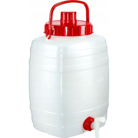 KADAX Wasserkanister, Getränkefass aus Kunststoff, Trinkwasserkanister, Wassertank mit Hahn, Wasserb (1/5)