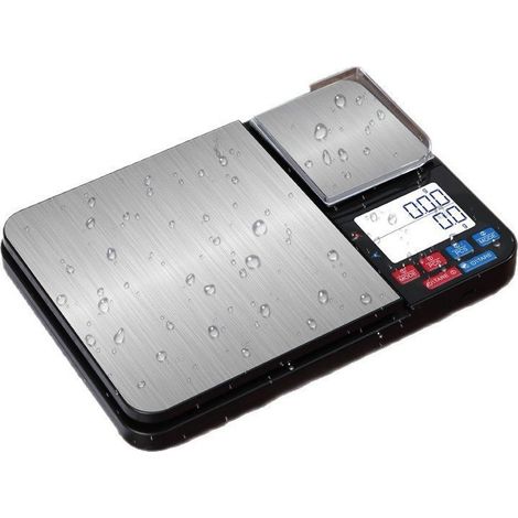 Balance de Cuisine Numérique, 10kg/1g et 500g/0,01g de Précision, Double Plateforme, 7 Unités de Pesée, Balance Alimentaire de Haute Précision avec Écran LCD Rétroéclairé, Fonction Tare (1/5)