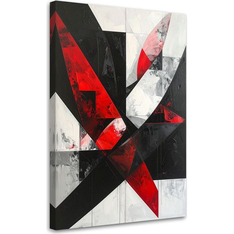 Wandbild Geometrische Abstraktion Rot 70x100 cm (1/5)