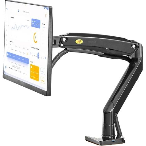 Monitorarm, verstellbar, voll drehbar, Polen, NEU F100A SCHWARZ (1/2)