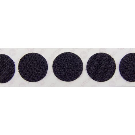VELCRO® E28802233011425 Pastilles rondes auto-agrippantes à coller partie crochets (Ø) 22 mm noir 10