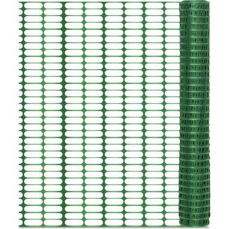 2 pcs filet de sécurité, 1 x 50 m, vert, maille rectangulaire 88 x 3 mm, polypropylène, pour chantier et signalisation (1/4)