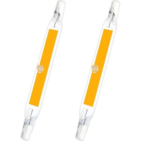 R7S 78mm LED 5W Blanc Chaud 3000K, 500LM, R7S J78 COB LED Linéaire Remplacer Crayon Halogène 40W 50W, Ampoule R7S LED 78mm Slim pour Mini Projeture/Applique Murale, Non-dimmable, lot de 2 [Classe éner (1/5)