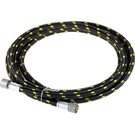 Tuyau d'aérographe tressé en nylon professionnel avec raccord standard de 1/8" 1,8 m (5,9 pieds) à une extrémité et un raccord de 1/8 po (1/5)