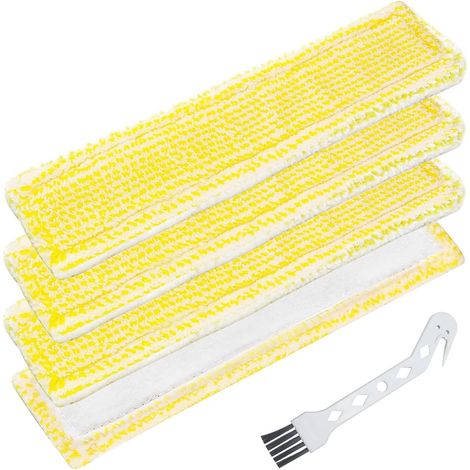 Bonnette Microfibre Lingette pour Karcher WV2 WV5 WV6 Plus Premium WV50 WV6 WV70 WV75 WV55 WV60 Chiffon Microfibre Aspirateur Accessoires Tampons de Nettoyage pour Kärcher (4 Pièces) (1/5)