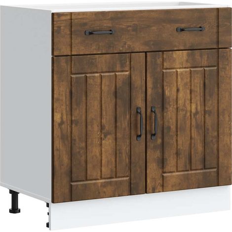 Maison Exclusive - Mueble bajo de cocina Lucca roble ahumado (1/5)