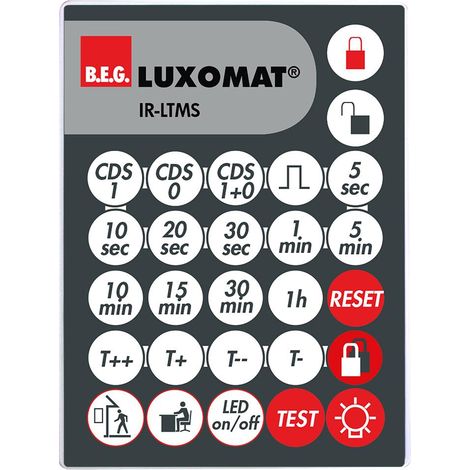 IR-LTMS télécommande infrarouge pour gamme LTMS LUXOMAT 92185 (1/2)