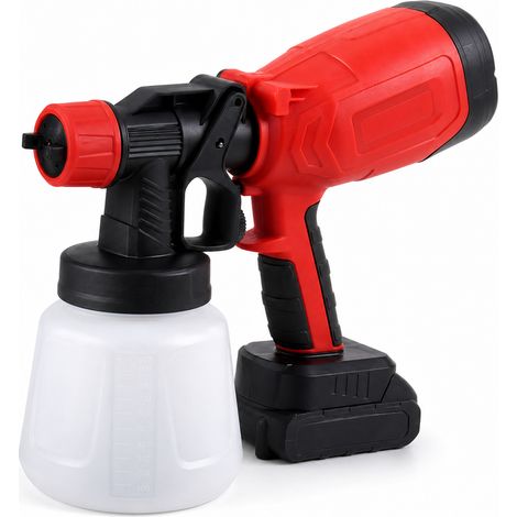 Portable Electric Paint Spray Gun 2 Batteries Red (1/5)