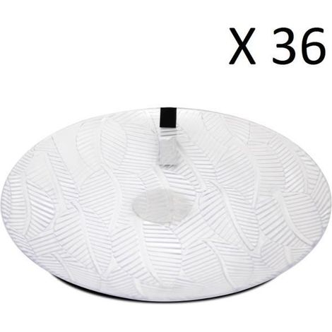 Set de table, service de 36 assiette plate ronde, plat de service - Diamètre 25 x Hauteur 2 cm -JUANIO (1/3)