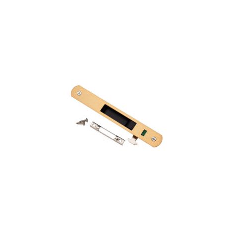Serrure de porte coulissante - Garnitures de quincaillerie de verrouillage simple de fenêtre de porte coulissante en acier inoxydable de ménage(or)