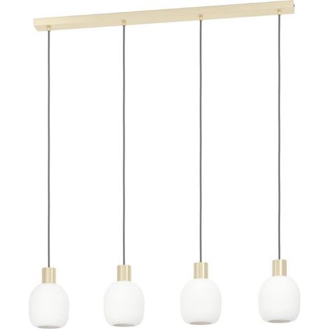 Lampe suspendue Manzanares Glass Opal-Matt Weiss E27 4x40W L: 97cm B: 14,5 cm H: 110 cm Dimmable (1/3)