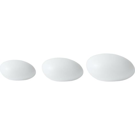 Set of 3 Outdoor LED Decorative Lamps FARALLON with Remote White (1/5)