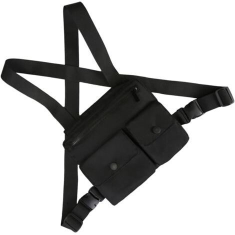 Pochette Poitrine Résistante Gilet Multifonction Portable Homme Ajustable pour Randonnée Voyage et Activités Extérieures (1/5)