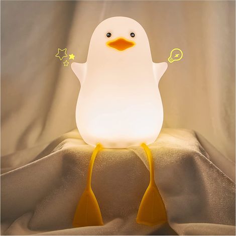 Veilleuse pour enfants, LED Veilleuse Bébé, Silicone Contrôle Tactile Lampe, Portable Rechargeable USB Chambre Deco Veilleuse de Fonction d'arrêt chronométrée (1/5)
