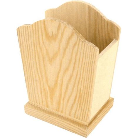 MégaCréa DIY - Porte crayons en bois 10 x 7,50 x 15 cm (1/5)