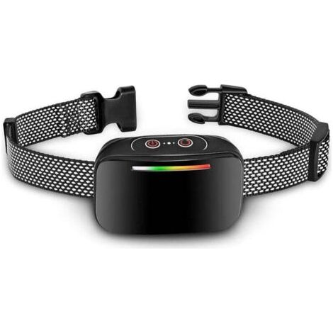 BUNTHAUS Collier Anti Aboiement pour Chien Automatique avec Contrôle Intelligent des Aboiements, Son Vibration Choc Efficace, 4 Niveaux de Sensibilité avec Indicateur LED, IP67 Étanche et Rechargeable (1/4)