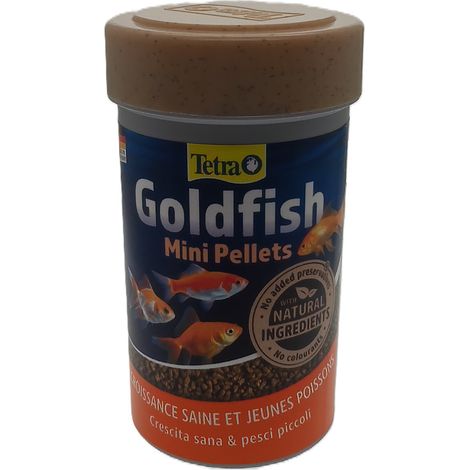 Goldfish Mini Pellets 42 g -100 ml Aliment complet pour les jeunes poissons rouge - Tetra (1/5)
