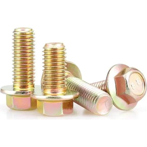 8.8 Vis à tête hexagonale bride zinguée Lecel Colors – M5 M6 M8 M10 M12 (5/10/20/60 pièces) (30 mm,