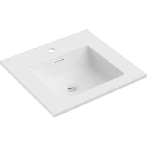 Mexen Otis lavabo empotrado en encimera 51 x 46,5 cm, blanco mate - 25185001 (1/3)