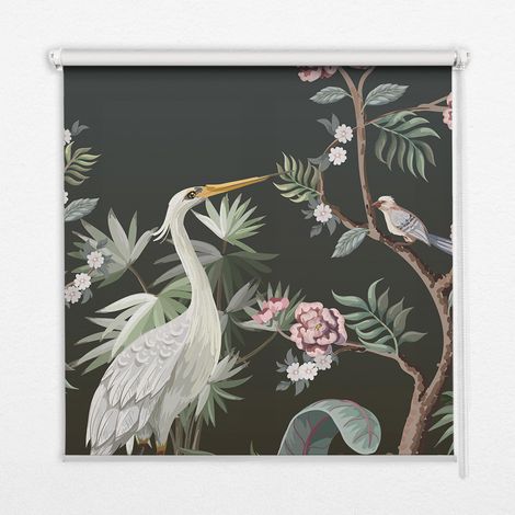 Tenda a Rullo Interna per Finestra - Tenda Filtrante Luce - Tenda Privacy - Tenda Decorativa Rettangolare - Rullo per Interni - (100 cm x 100 cm) - Uccelli sull'albero