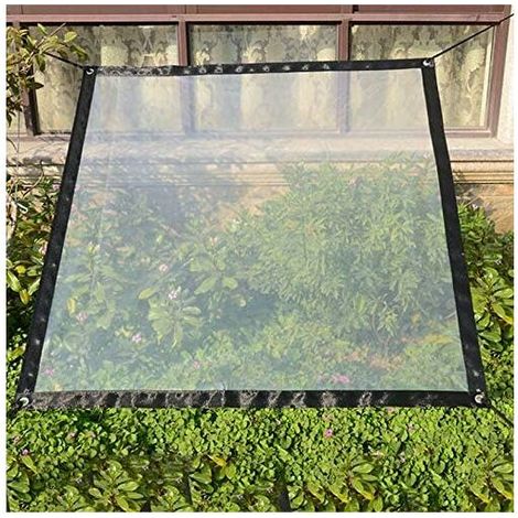 Bache Transparente imperméable avec illets - 2 x 2 m - Bache Pliable et résistante aux intempéries - Corde Incluse (1/5)