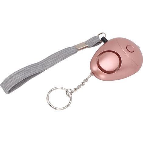Alarme personnelle d'urgence portable de 130 dB avec lumière LED, convenant aux femmes, aux hommes, aux enfants et aux personnes âgées, couleur or rose. (1/5)
