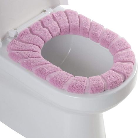 1 paquet de coussin de siège de toilette étanche domestique siège de toilette d'hiver siège de toilette autocollant de siège de toilette quatre saisons