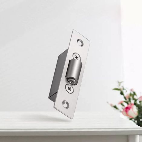Loquet à Rouleaux de Porte en Acier Inox Dissimulés Mortaise Taille 20mm Rouleau Loquetaux pour Armoire Cuisine Salle 4 Ensembles