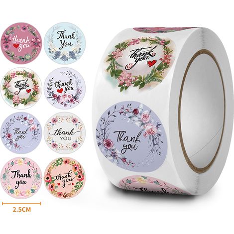 (1000 Pieces)Thank You Label Stickers 2.5cm 23