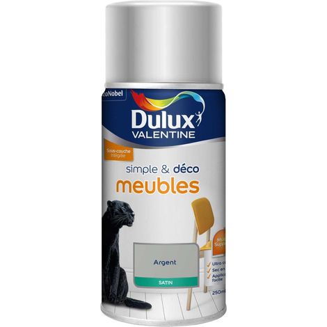 Aérosol Simple & Deco Meubles Satin Argent 250 mL - Dulux Valentine (1/5)