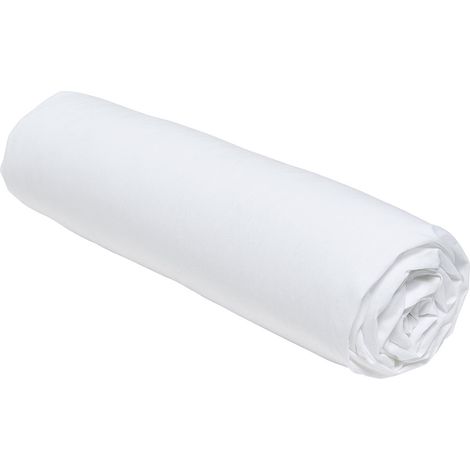 Drap housse - TODAY - 180 x 200 cm + 30 cm - Coton - Organic Craie (1/5)