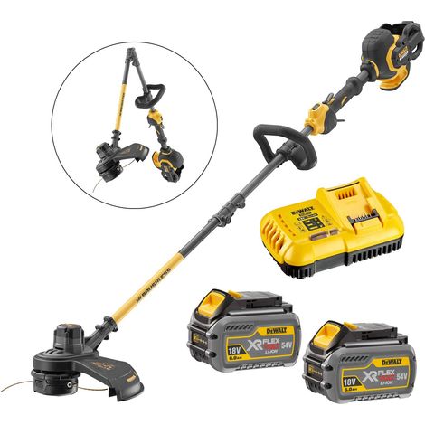 Dewalt DCM5713T2 54v XR Flexvolt Cordless Grass Trimmer Cutter Split Shaft 2x6ah (1/3)