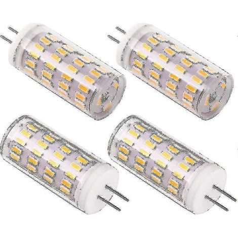Lot de 4 ampoules LED G4 12 V 4 W, équivalentes à 30 W halogènes, 400 lm, blanc chaud 3000 K, non dimmables, de remplacement. (1/5)