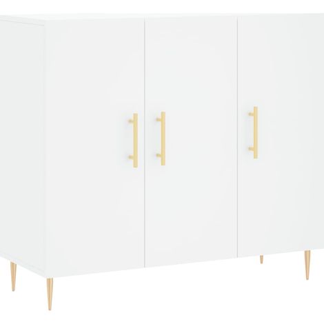 Credenza cassettiera cassettiera mobile contenitore organizer cucina soggiorno soggiorno 90 x 34 x 80 cm derivati del legno bianco 020030532