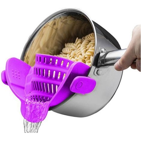 Égouttoir en Silicone - Ulisem - Large Ouverture - Résistant à Haute Température - Violet (1/5)