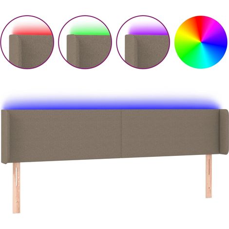 Maison Exclusive - Testiera a LED Tortora 163x16x78/88 cm in Tessuto