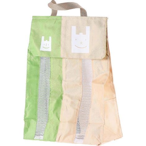 Hängender Müllbeutelhalter mit zwei Einschüben, für Küche und Bad (Fruchtgrün) – 33,50 x 11,00 x 23,50 cm – Grün (1/4)