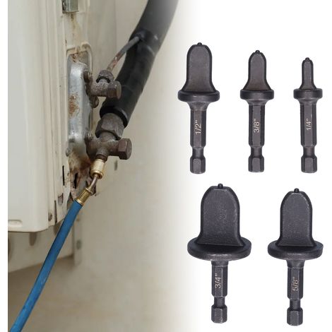 Kit d'expansion de tuyau en cuivre pour climatisation, avec poignée hexagonale impériale, en 5 pièces. (1/5)