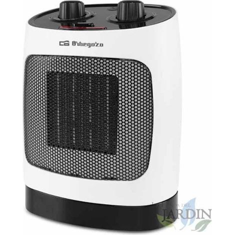 Riscaldatore ceramico oscillante Orbegozo. Tre posizioni, ventilatore e regolazione del calore: 1000 e 2000 W.