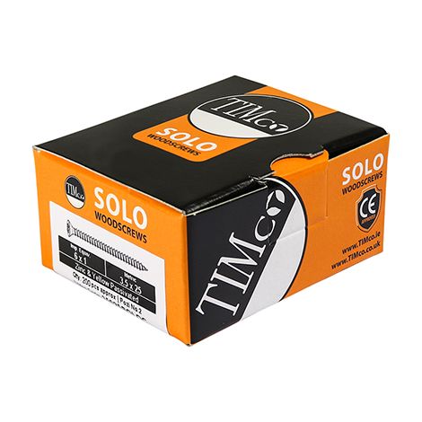 TIMco 6.0 x 60mm Solo Zinc & Yellow Woodscrew Qty 200