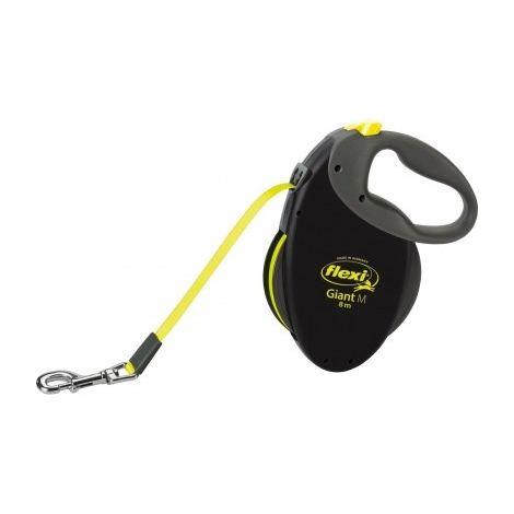 FLEXI - Leash Giant M 8M Tape Black/Neon Yellow Max 25Kg - (600.7780)