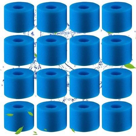 16er-Pack Schaumstoff-Poolfilter für Intex Typ S1 - Schaumstofffilter für Spa, Schwimmbad - Wiederverwendbar und waschbar - Typ S1 Filtrationsschwamm (16 Stück) (1/5)